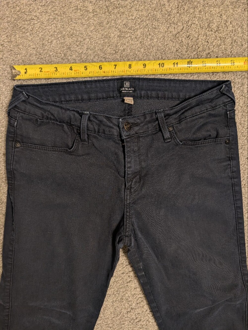 Just Black Women's Skinny Jeans in Black with Ankle Zippers - Picture 2 of 4